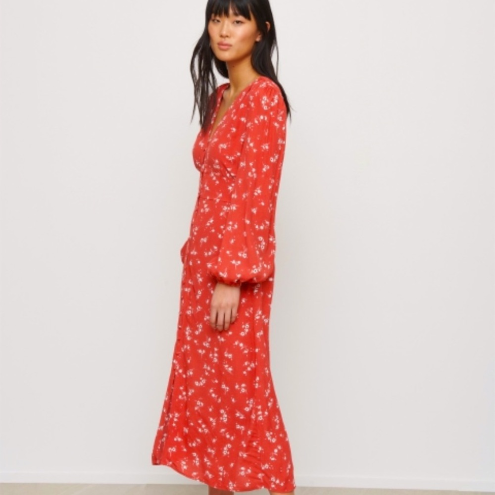 Dynamite Button Down Floral Maxi Dress